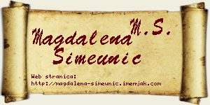 Magdalena Simeunić vizit kartica